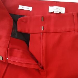 LOFT Vibrant Red Ankle Pants